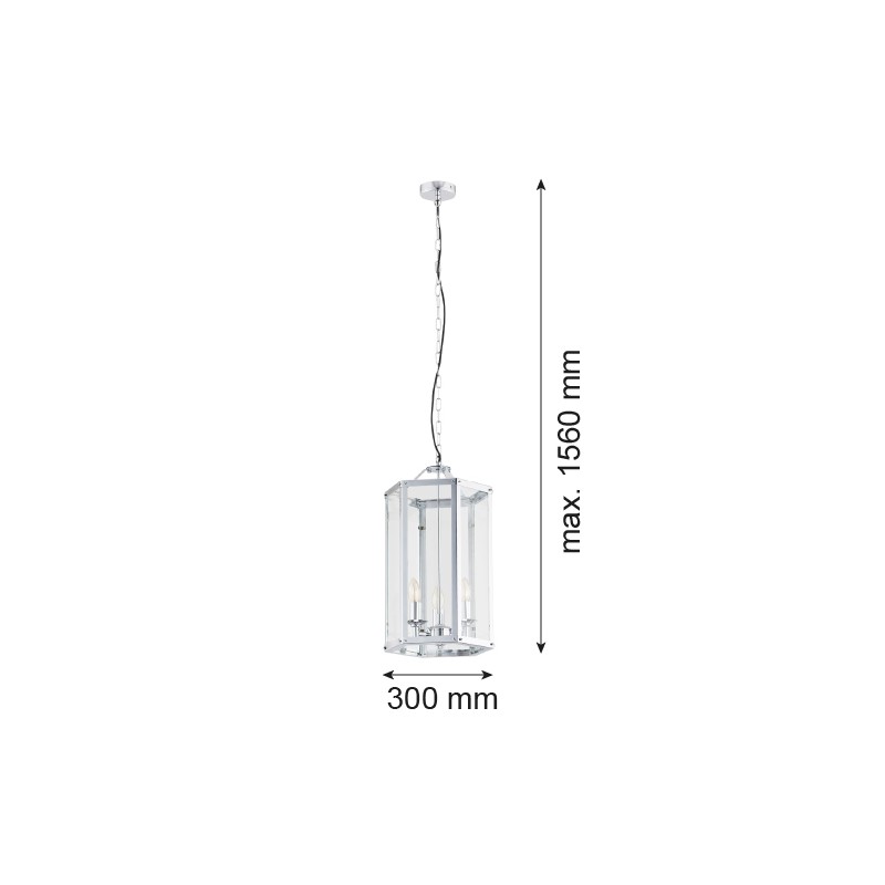 BODRUM 1252 lampa wisząca 3 pł. Argon