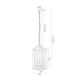 BODRUM 1253 lampa wisząca 3 pł. Argon
