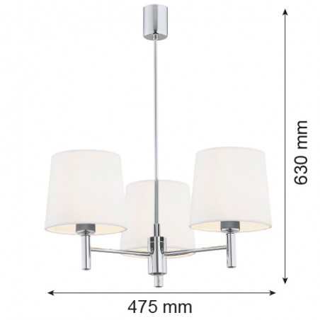 BOLZANO PLUS 6114 żyrandol 3 pł. Argon