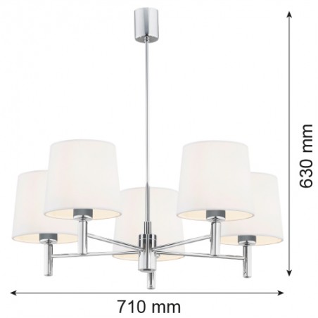 BOLZANO PLUS 2110 żyrandol 5 pł. Argon