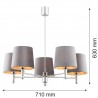 BOLZANO PLUS 2108 żyrandol 5 pł. Argon