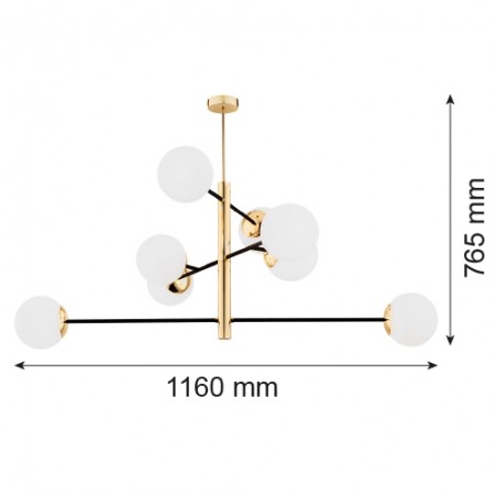CAMERON 5041 lampa wisząca 8 pł. Argon