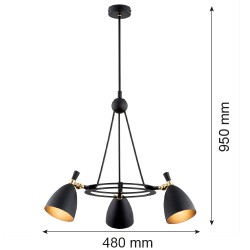 CHARLOTTE 6149 żyrandol 3 pł. Argon
