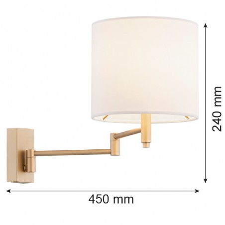 DOLCE 8314 kinkiet 1 pł., wysięgnik Argon