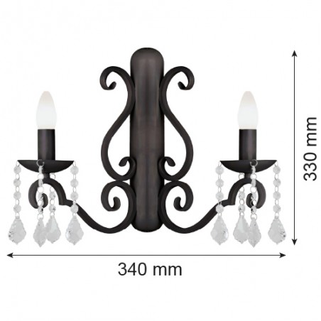 DIADEMA 7184 kinkiet 2 pł. Argon