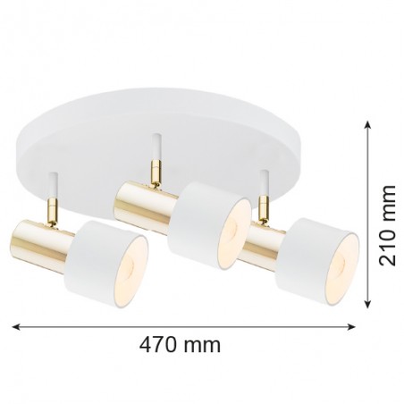 DORIA 6008 plafon 3 pł. Argon