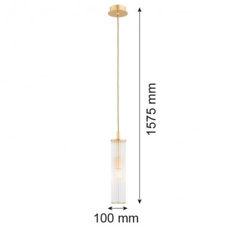 HAMPTON 8489 lampa wisząca 1 pł. Argon