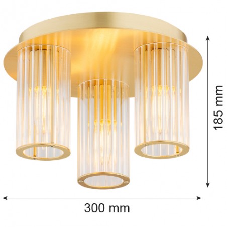 HAMPTON 6304 plafon 3 pł. Argon