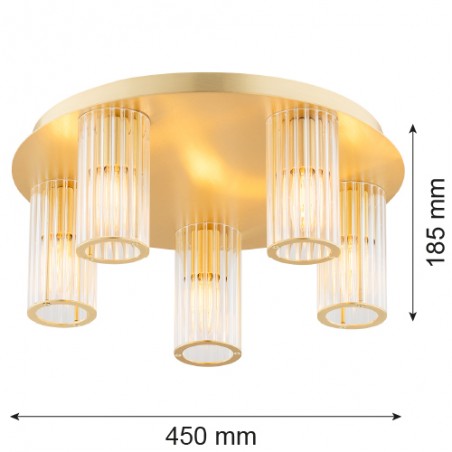 HAMPTON 2178 plafon 5 pł. Argon