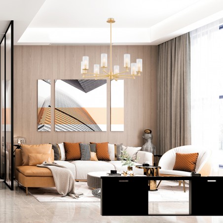 HAMPTON 5066 żyrandol 8 pł. Argon