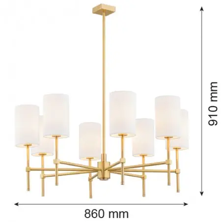 HAMPTON 5066 żyrandol 8 pł. Argon