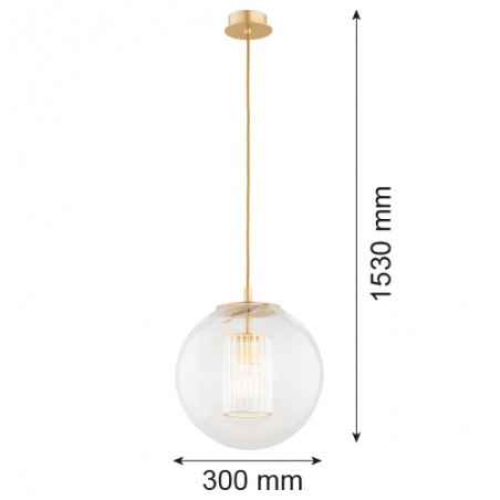 HAMPTON 8626 lampa wisząca 1 pł. Argon