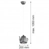 JAMAJKA 3653 lampa wisząca 1 pł. Argon