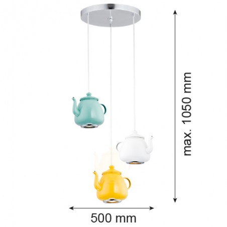 JAMAJKA 1326 lampa wisząca 3 pł. Argon