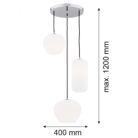 KALIMERA 1430 lampa wisząca 3 pł.  Argon