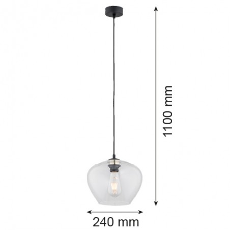 KALIMERA 4043 lampa wisząca 1 pł. większa Argon