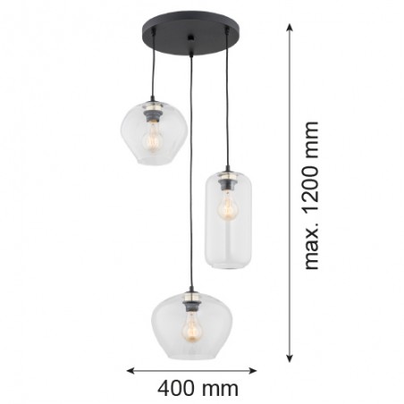 KALIMERA 1431 lampa wisząca 3 pł.  Argon