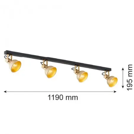 LENORA 1801 plafon 4 pł. Argon