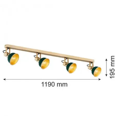 LENORA 1800 plafon 4 pł. Argon