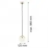 LIVIA 4031 lampa wisząca 1 pł. mniejsza Argon