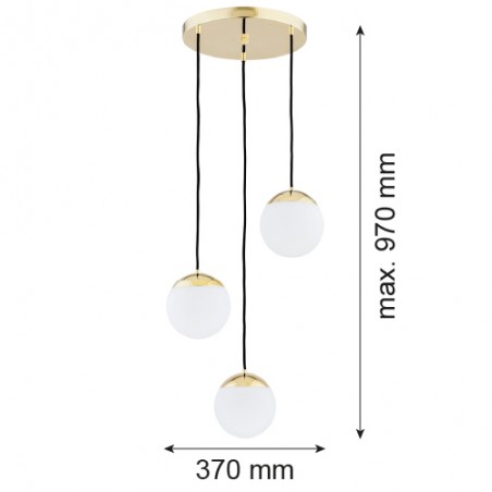 LIVIA 1416 lampa wisząca 3 pł. Argon