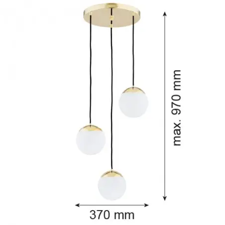 LIVIA 1416 lampa wisząca 3 pł. Argon