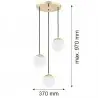 LIVIA 1416 lampa wisząca 3 pł. Argon