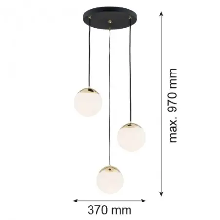 LIVIA 1417 lampa wisząca 3 pł. Argon