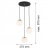 LIVIA 1417 lampa wisząca 3 pł. Argon