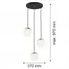 LIVIA 1417 lampa wisząca 3 pł. Argon