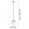 LIVIA 4030 lampa wisząca 1 pł. większa Argon