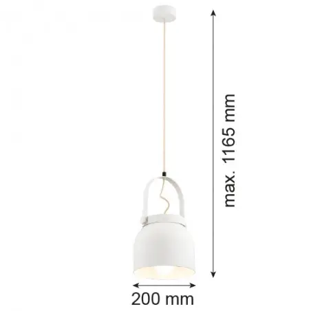 LOGAN 8280 lampa wisząca 1 pł. Argon
