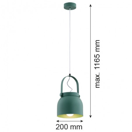 LOGAN 8283 lampa wisząca 1 pł. Argon