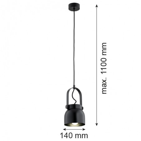 LOGAN 8291 lampa wisząca 1 pł., mniejsza Argon