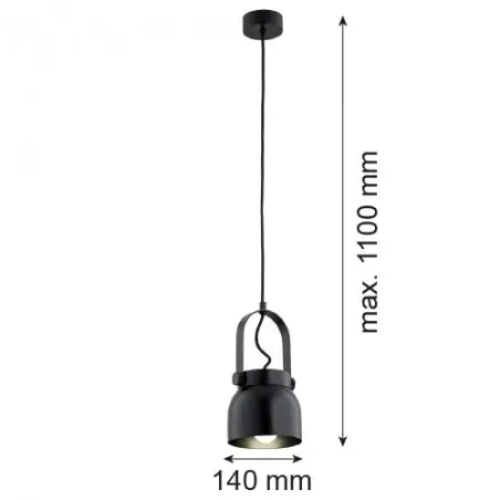 LOGAN 8291 lampa wisząca 1 pł., mniejsza Argon