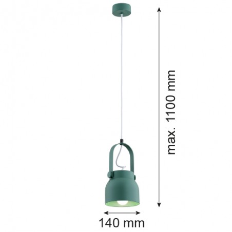 LOGAN 8293 lampa wisząca 1 pł., mniejsza Argon