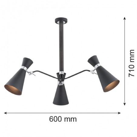 LUKKA 1380 żyrandol 3 pł. Argon