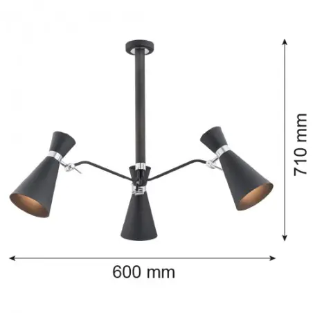 LUKKA 1380 żyrandol 3 pł. Argon