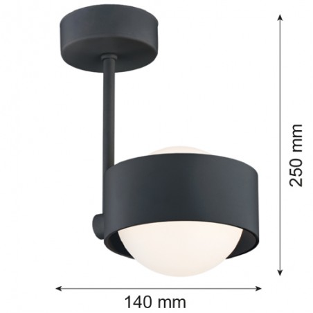 MASSIMO PLUS 8060 lampa wisząca 1 pł. Argon