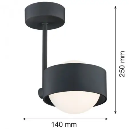 MASSIMO PLUS 8060 lampa wisząca 1 pł. Argon