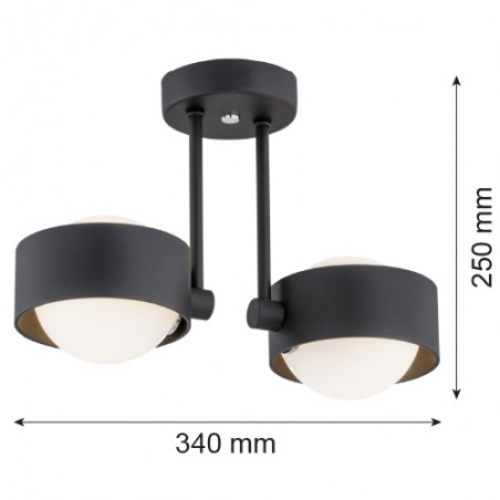 MASSIMO PLUS 7089 lampa wisząca 2 pł. Argon