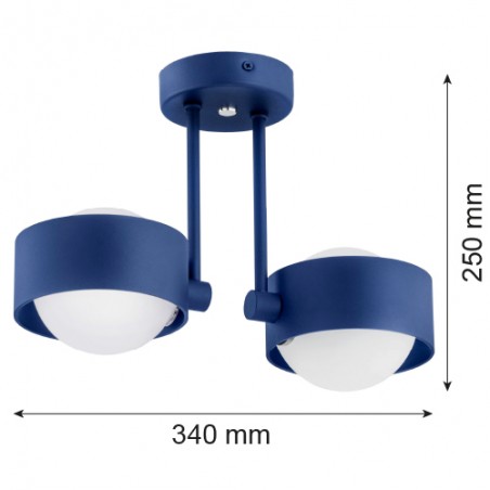 MASSIMO PLUS 7090 lampa wisząca 2 pł. Argon