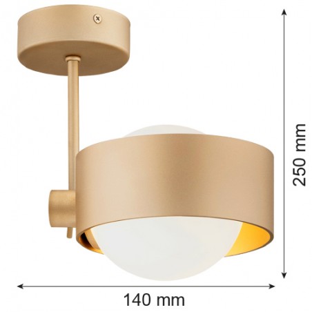 MASSIMO PLUS 8568 lampa wisząca 1 pł. Argon