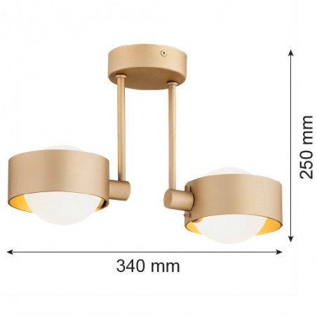 MASSIMO PLUS 7215 lampa wisząca 2 pł. Argon