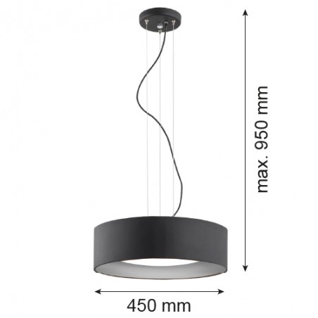 MOHITO  1214 lampa wisząca 3 pł. Argon