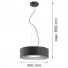 MOHITO 1214 lampa wisząca 3 pł. Argon