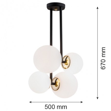 MORITZ 1739 lampa wisząca 4 pł. Argon