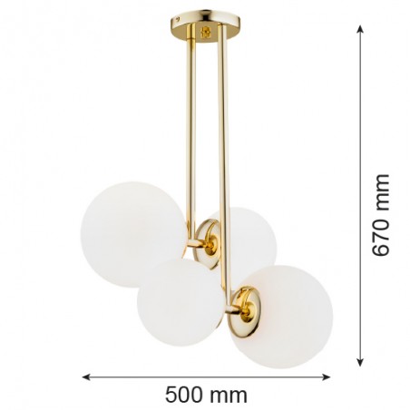 MORITZ 1743 lampa wisząca 4 pł. Argon