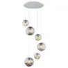 OPTICA 2529 lampa wisząca 6 pł. na okrągłej podsufitce Argon
