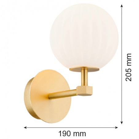 PALOMA 8502 kinkiet 1 pł. Argon